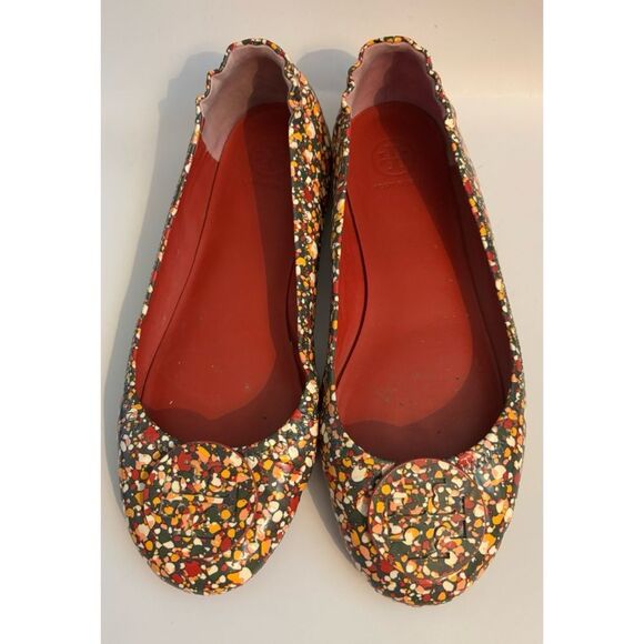 Rare Tory Burch Minnie Linosa Multicolor
Leather Travel Ballet Flat Size 10B - Picture 2 of 9